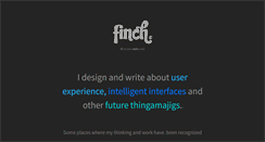 Desktop Screenshot of getfinch.com